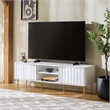 Safavieh Hilsa 3 Door 2 Shelf Wood Sideboard/Media in White / Gold