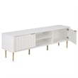 Safavieh Hilsa 3 Door 2 Shelf Wood Sideboard/Media in White / Gold