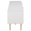 Safavieh Hilsa 3 Door 2 Shelf Wood Sideboard/Media in White / Gold