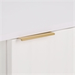 Safavieh Hilsa 3 Door 2 Shelf Wood Sideboard/Media in White / Gold