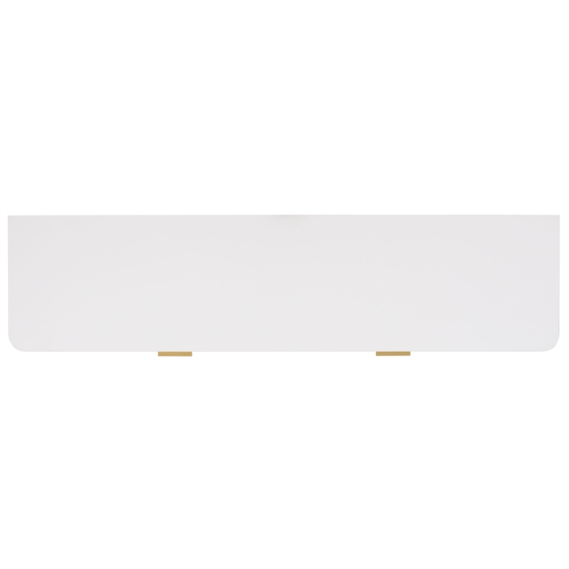 Safavieh Hilsa 3 Door 2 Shelf Wood Sideboard/Media in White / Gold