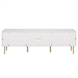 Safavieh Hilsa 3 Door 2 Shelf Wood Sideboard/Media in White / Gold