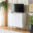 Safavieh Hilsa 2 Door Compact Wood Sideboard/Media in White / Gold