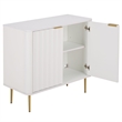 Safavieh Hilsa 2 Door Compact Wood Sideboard/Media in White / Gold