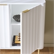 Safavieh Hilsa 2 Door Compact Wood Sideboard/Media in White / Gold