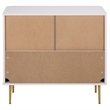 Safavieh Hilsa 2 Door Compact Wood Sideboard/Media in White / Gold
