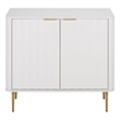 Safavieh Hilsa 2 Door Compact Wood Sideboard/Media in White / Gold