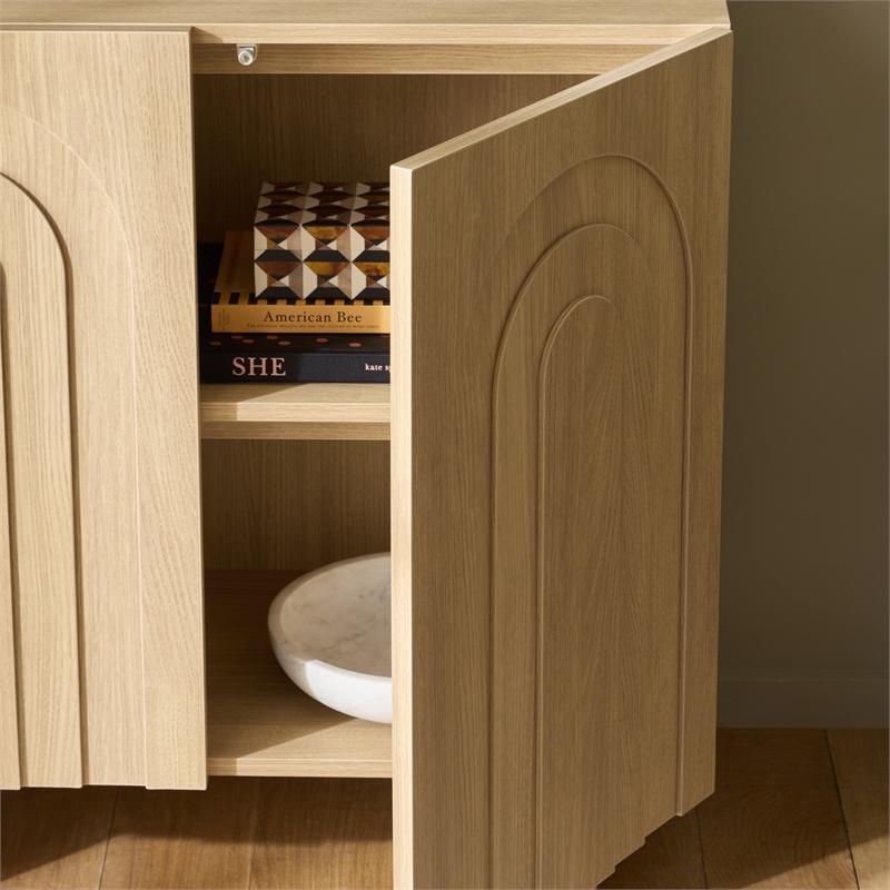 Safavieh Simi Compact Wood Sideboard/Media Stand in Natural