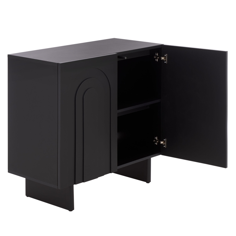Safavieh Simi Compact Wood Sideboard/Media Stand in Black