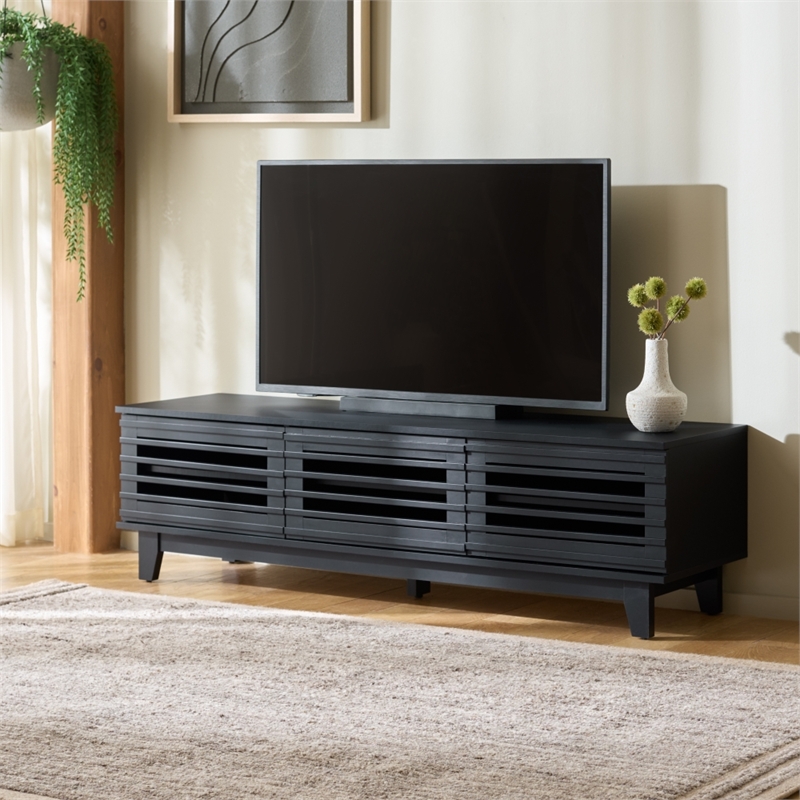 Safavieh Zulie Wood Sideboard/Media Stand in Black