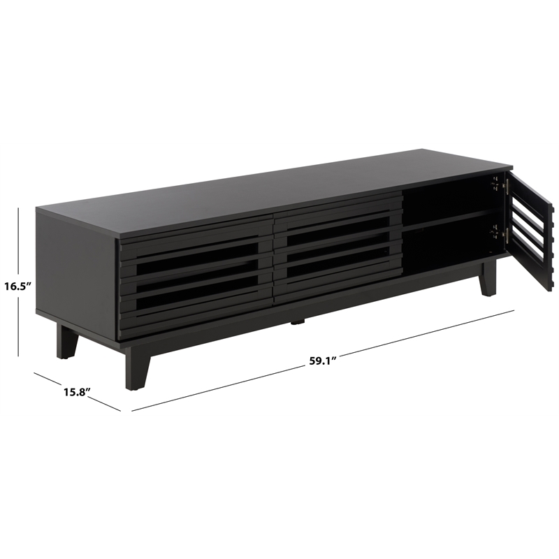 Safavieh Zulie Wood Sideboard/Media Stand in Black