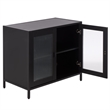 Safavieh Donahue Wood Sideboard/Media Stand in Black / Black
