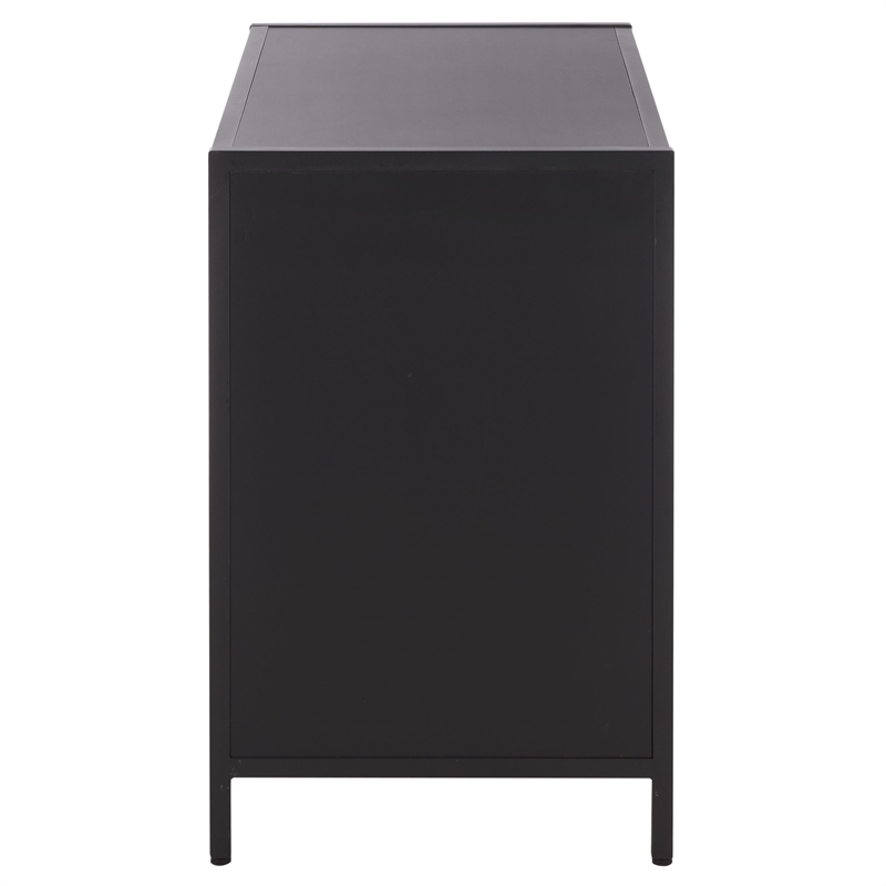 Safavieh Donahue Wood Sideboard/Media Stand in Black / Black