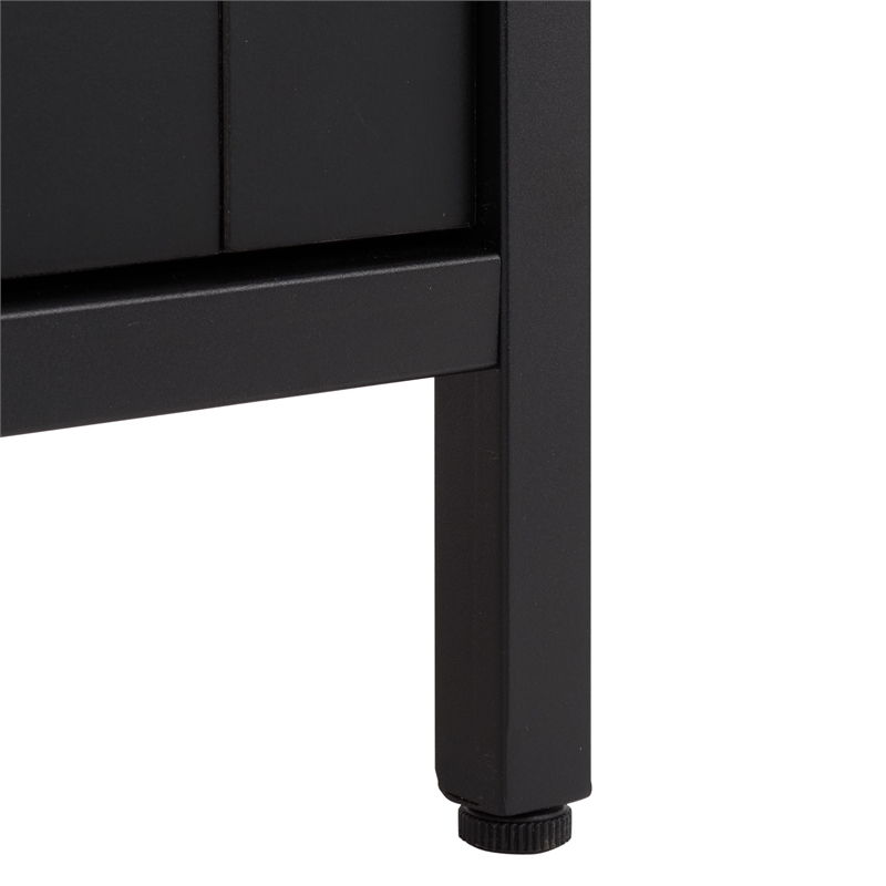 Safavieh Donahue Wood Sideboard/Media Stand in Black / Black