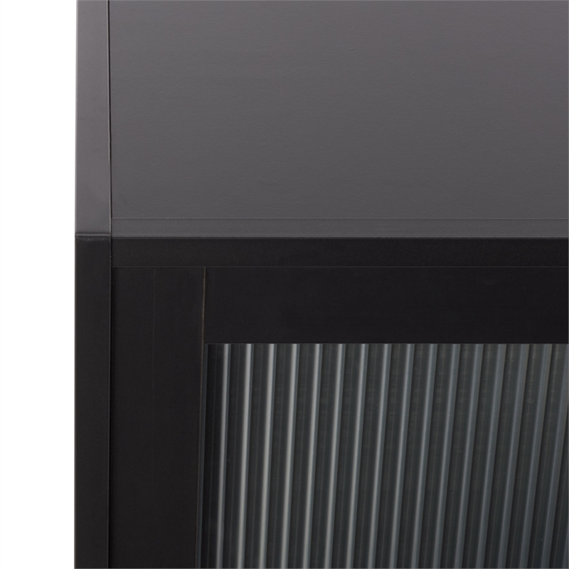 Safavieh Donahue Wood Sideboard/Media Stand in Black / Black