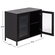 Safavieh Donahue Wood Sideboard/Media Stand in Black / Black
