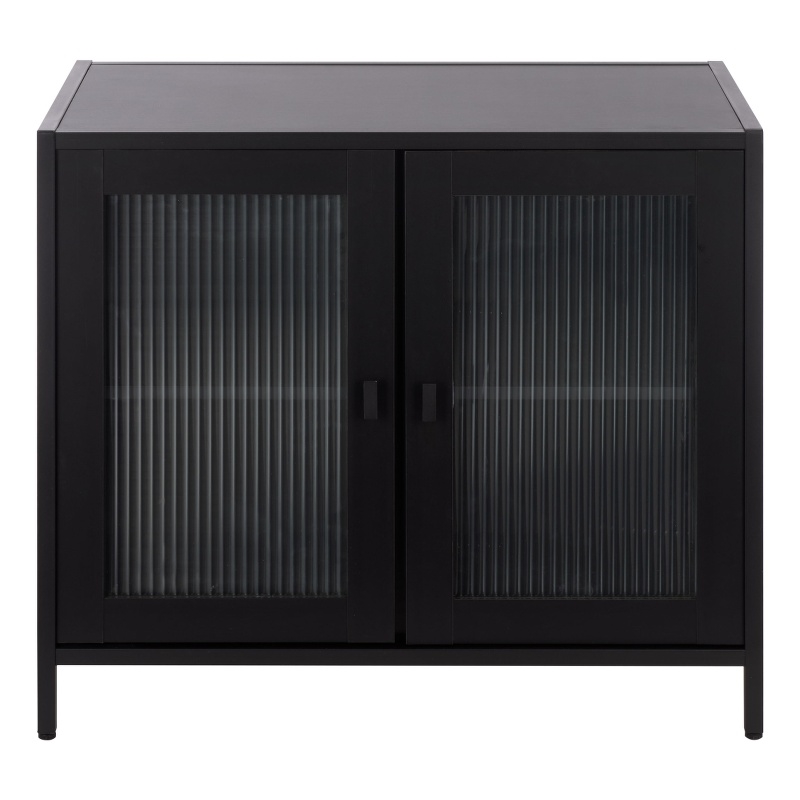 Safavieh Donahue Wood Sideboard/Media Stand in Black / Black