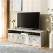 Safavieh Shafa Wood Sideboard/Media Stand in Light Gray / Brass