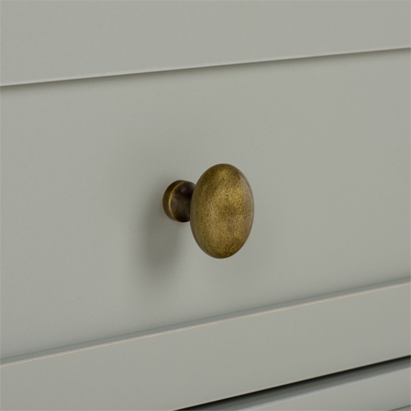 Safavieh Shafa Wood Sideboard/Media Stand in Light Gray / Brass