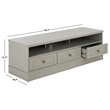 Safavieh Shafa Wood Sideboard/Media Stand in Light Gray / Brass