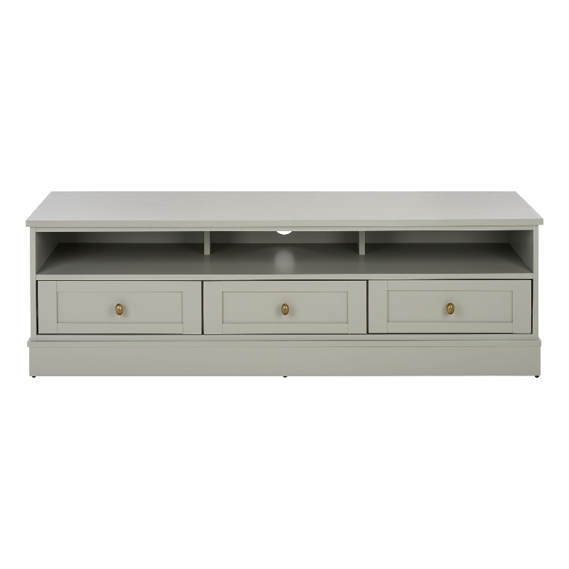 Safavieh Shafa Wood Sideboard/Media Stand in Light Gray / Brass