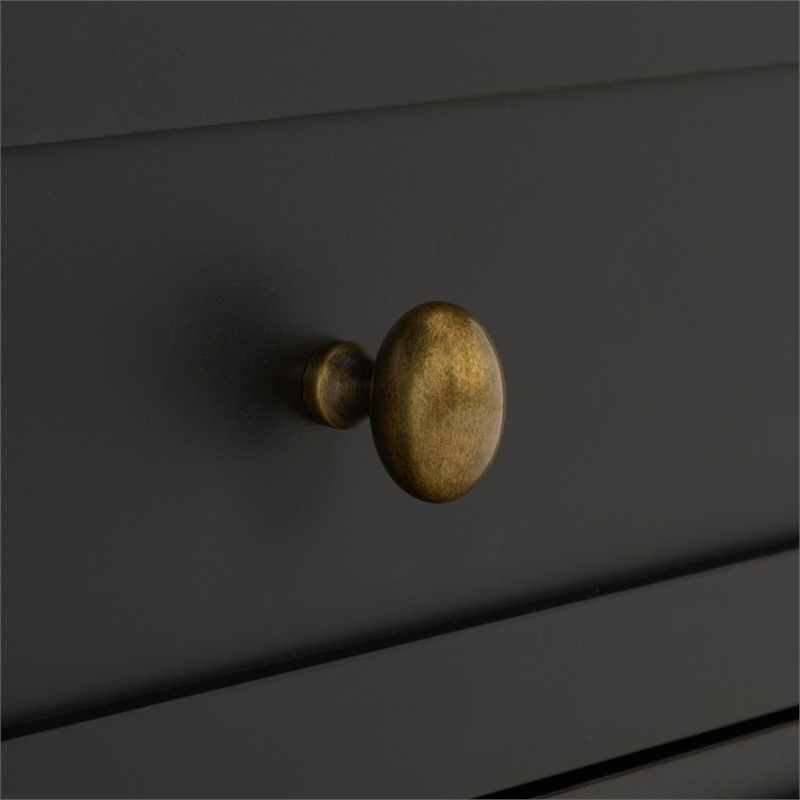 Safavieh Shafa Wood Sideboard/Media Stand in Black / Brass
