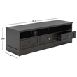 Safavieh Shafa Wood Sideboard/Media Stand in Black / Brass