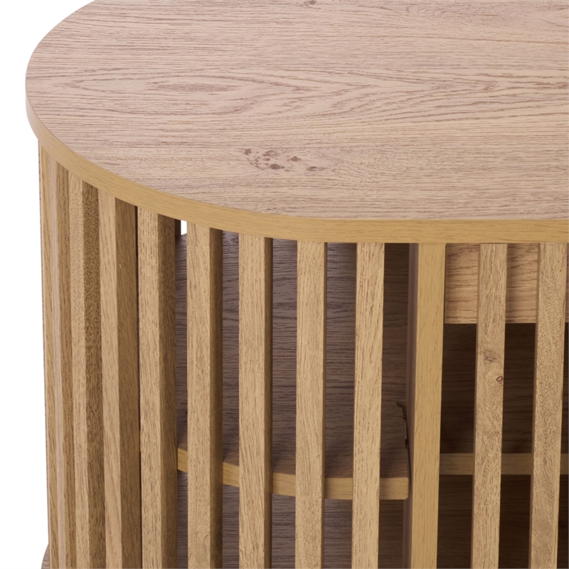Safavieh Kiyoshi Wood and Metal Tv Stand in Oak / Black