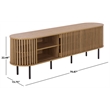 Safavieh Kiyoshi Wood and Metal Tv Stand in Oak / Black