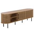 Safavieh Kiyoshi Wood and Metal Tv Stand in Oak / Black
