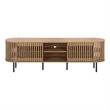 Safavieh Kiyoshi Wood and Metal Tv Stand in Oak / Black