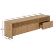 Safavieh Masa 3 Drawer Wood  Tv Stand in Oak