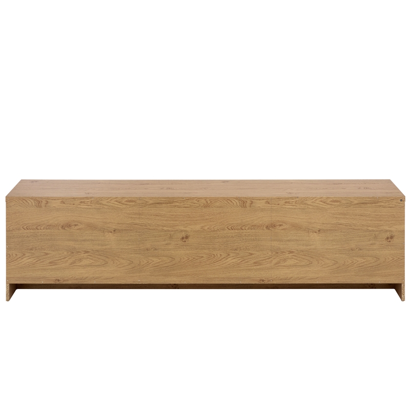 Safavieh Masa 3 Drawer Wood  Tv Stand in Oak