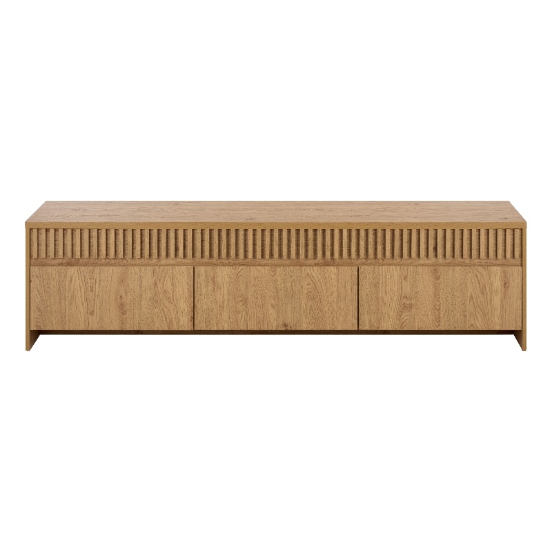 Safavieh Masa 3 Drawer Wood  Tv Stand in Oak