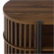 Safavieh Marami 1 Shelf Wood and Metal Tv Stand in Walnut / Black