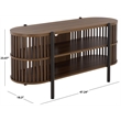 Safavieh Marami 1 Shelf Wood and Metal Tv Stand in Walnut / Black