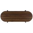 Safavieh Marami 1 Shelf Wood and Metal Tv Stand in Walnut / Black