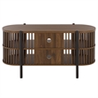 Safavieh Marami 1 Shelf Wood and Metal Tv Stand in Walnut / Black