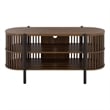 Safavieh Marami 1 Shelf Wood and Metal Tv Stand in Walnut / Black