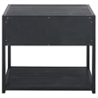 Safavieh Large Sadie 1 Drawer 1 Shelf Metal and Wood Nightstand in Navy