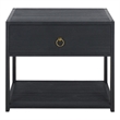 Safavieh Large Sadie 1 Drawer 1 Shelf Metal and Wood Nightstand in Navy