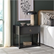 Safavieh Large Sadie 1 Drawer 1 Shelf Metal and Wood Nightstand  in Black