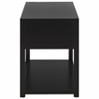 Safavieh Large Sadie 1 Drawer 1 Shelf Metal and Wood Nightstand  in Black