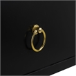 Safavieh Large Sadie 1 Drawer 1 Shelf Metal and Wood Nightstand  in Black