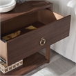 Safavieh Large Sadie 1 Drawer 1 Shelf Metal and Wood Nightstand  in Chocolate