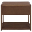Safavieh Large Sadie 1 Drawer 1 Shelf Metal and Wood Nightstand  in Chocolate