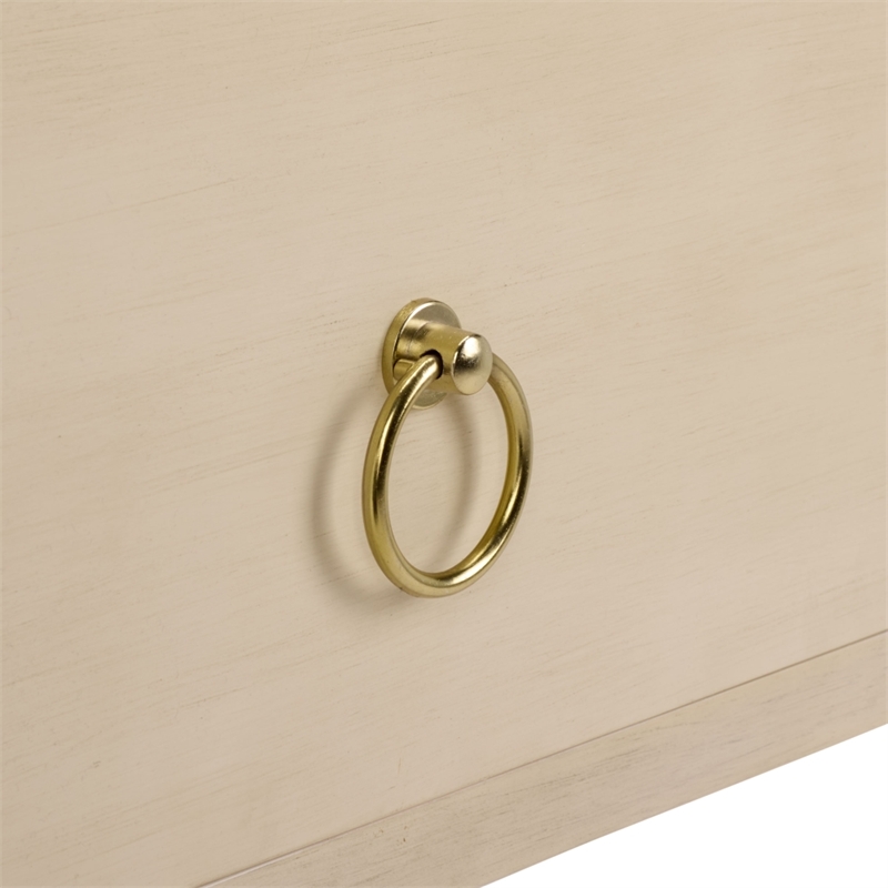 Safavieh Large Sadie 1 Drawer 1 Shelf Metal and Wood Nightstand  in White