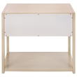 Safavieh Large Sadie 1 Drawer 1 Shelf Metal and Wood Nightstand  in White