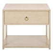 Safavieh Large Sadie 1 Drawer 1 Shelf Metal and Wood Nightstand  in White