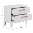 Safavieh Lovette 2 Drawer Wood Nightstand  in White